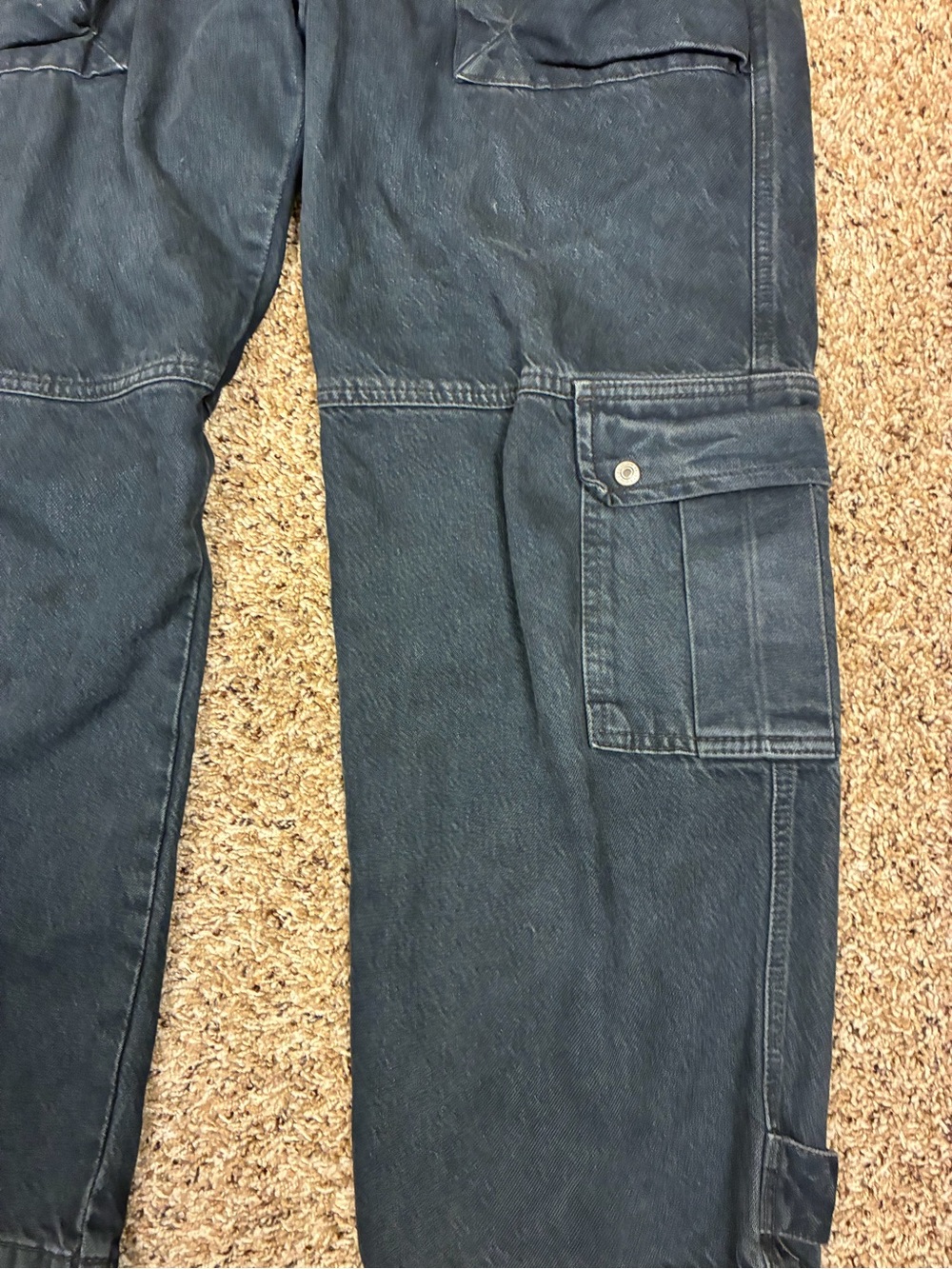 We The Free Dark Navy Wide Leg Cargo Pants - Picture 7 of 11